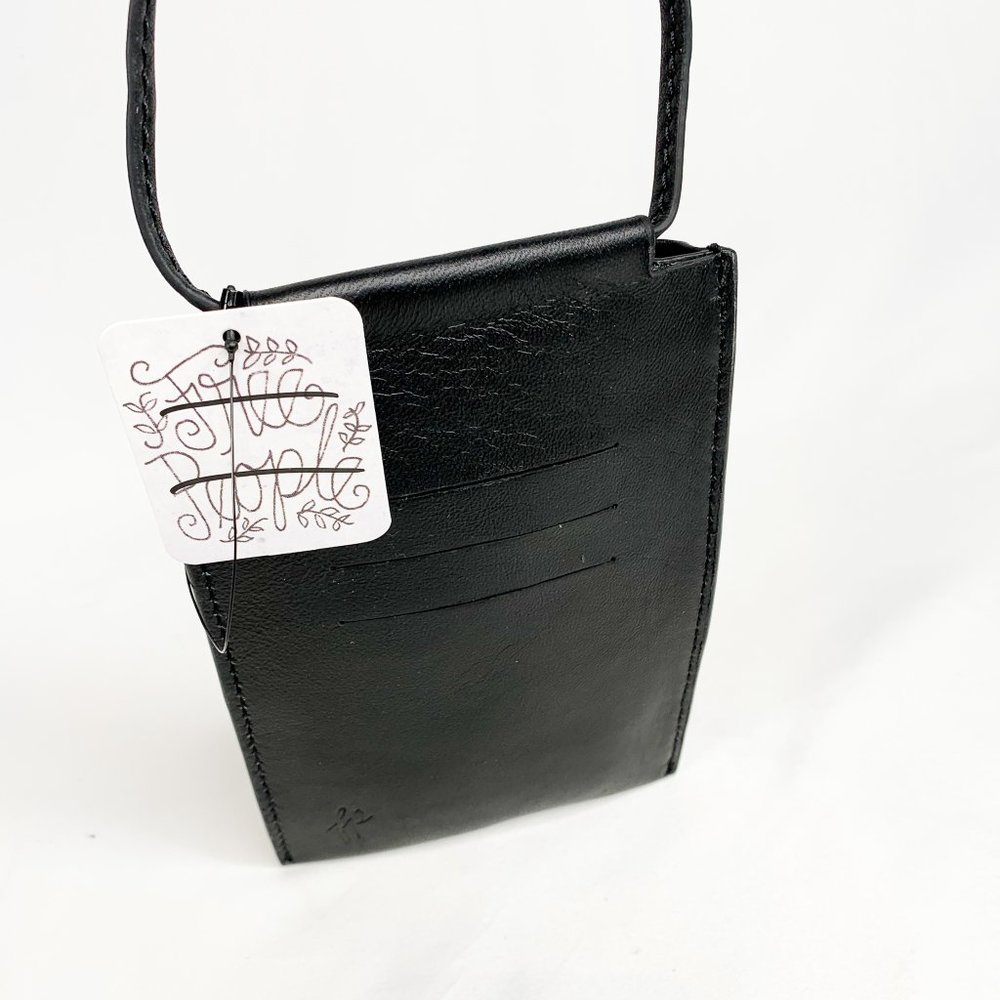 FREE PEOPLE Necklace ID Pouch Crossbody Black - Picture 2 of 4